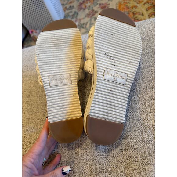 Sam Edelman Ainslie White Braided Sandal Slide Open Toe Size 9.5 - Picture 9 of 9